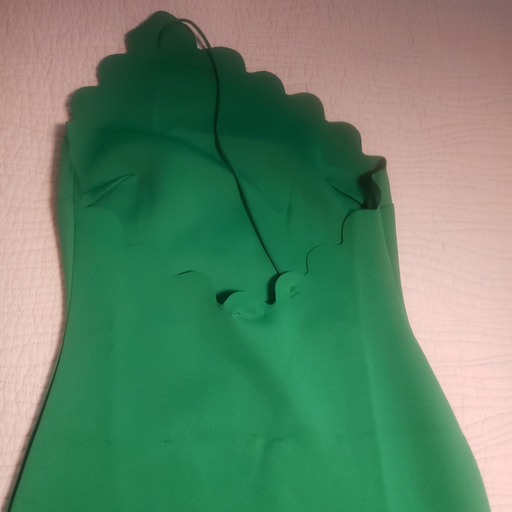 Trendy green midi dress